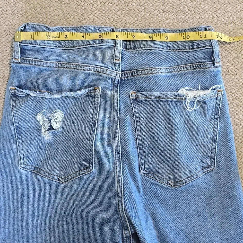 Agolde Nico High Rise Slim A093D-3002 Distressed Button fly Jeans - Size 24
